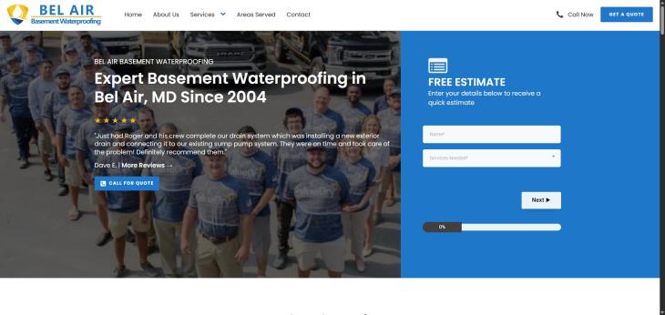 Bel Air Basement Waterproofing